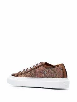 ETRO baskets en cuir à motif cachemire