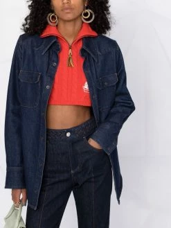 ETRO débardeur crop en maille torsadée