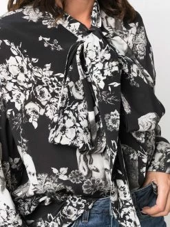 ETRO blouse en soie à col lavallière