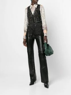 ETRO veston en daim à franges