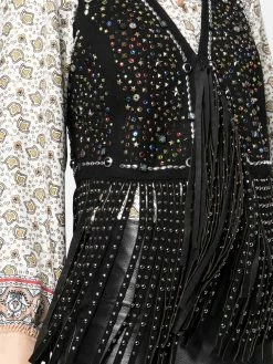 ETRO veston en daim à franges