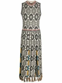 ETRO robe en maille à motif en jacquard
