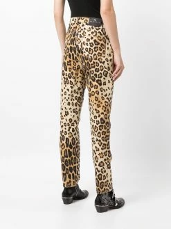 ETRO jean à imprimé léopard