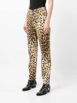 ETRO jean à imprimé léopard
