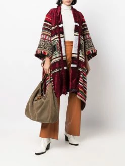 ETRO cardigan long à motifs multiples