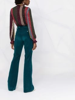 ETRO pantalon évasé en velours côtelé