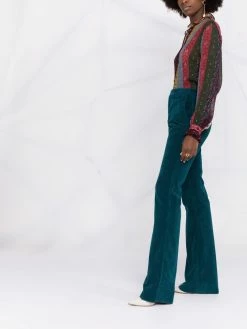 ETRO pantalon évasé en velours côtelé