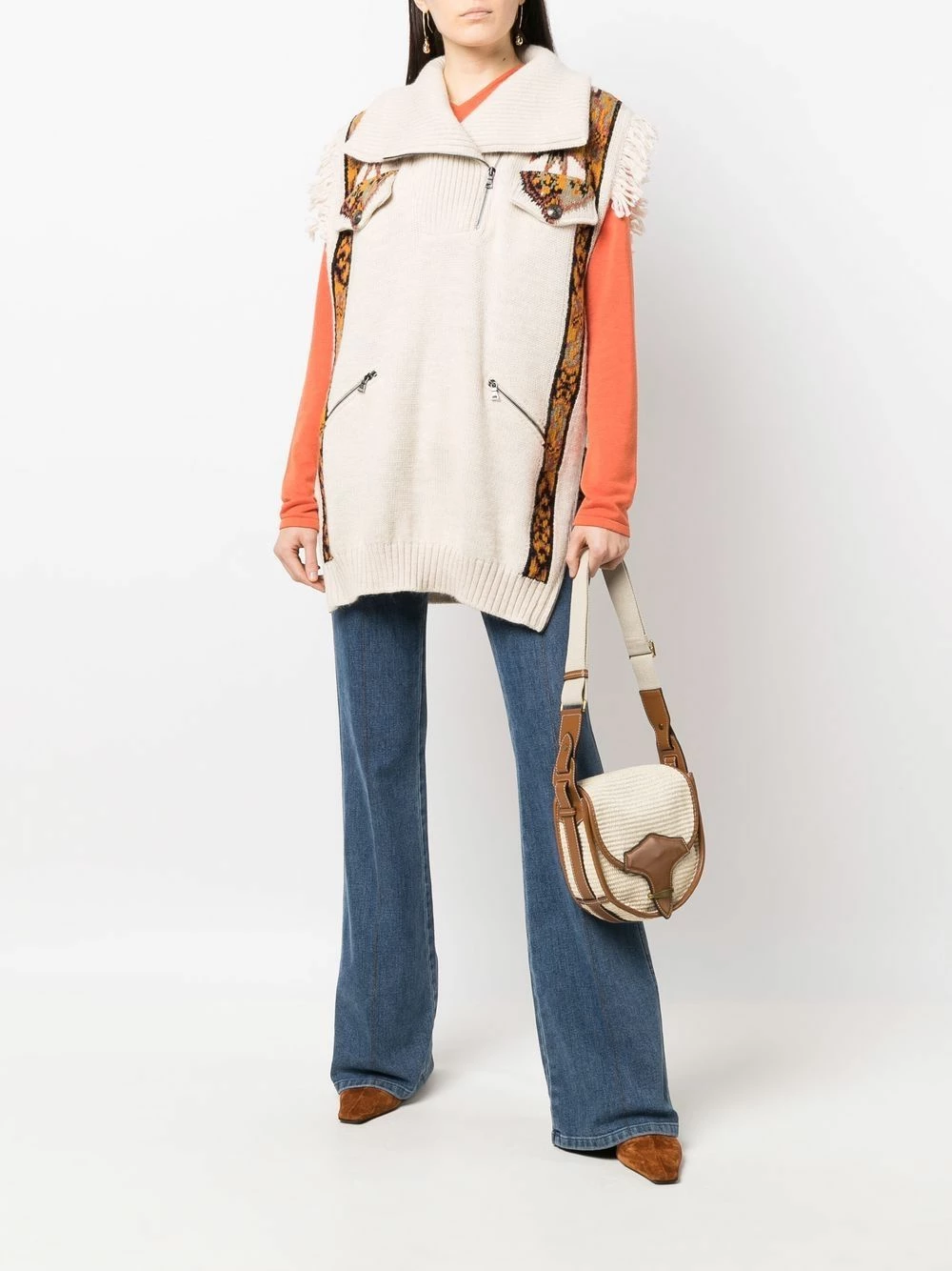 Excellente qualité ETRO Débardeur frangé en maille intarsia hauts en maille femme 2 ETRO débardeur frangé en maille intarsia