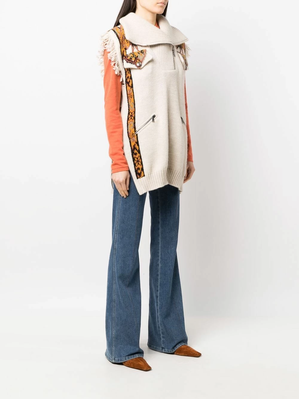 Excellente qualité ETRO Débardeur frangé en maille intarsia hauts en maille femme 3 ETRO débardeur frangé en maille intarsia