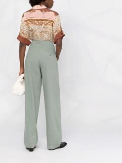 ETRO pantalon taille-haute à plis