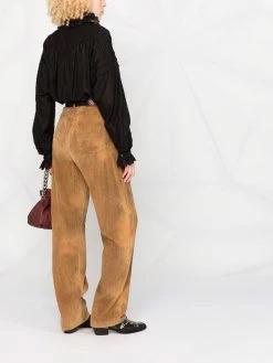 ETRO jean en velours côtelé à taille haute