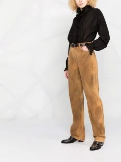 ETRO jean en velours côtelé à taille haute