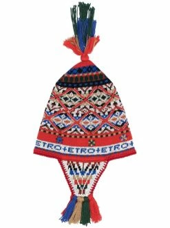 ETRO bonnet en laine à imprimé géométrique