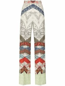 ETRO pantalon palazzo à design patchwork