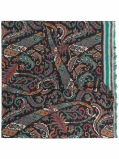 ETRO écharpe en maille fine à imprimé cachemire