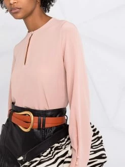 ETRO blouse en soie à col ouverture goutte d'eau