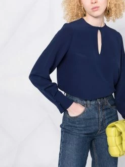 ETRO blouse en soie à ouverture goutte d'eau