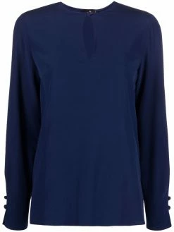 ETRO blouse en soie à ouverture goutte d'eau