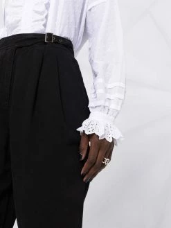 ETRO pantalon fuselé en coton à détail de boucle