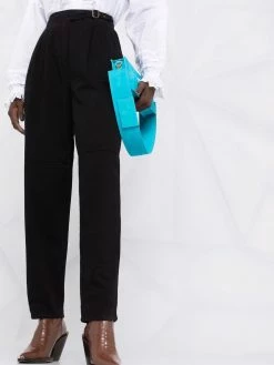 ETRO pantalon fuselé en coton à détail de boucle