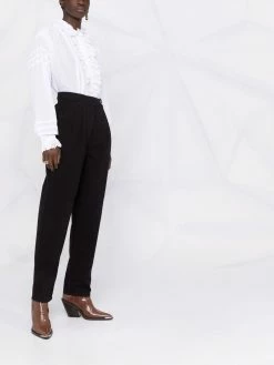 ETRO pantalon fuselé en coton à détail de boucle