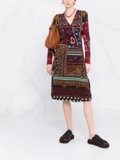 ETRO robe en maille à motif en jacquard