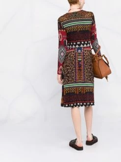 ETRO robe en maille à motif en jacquard