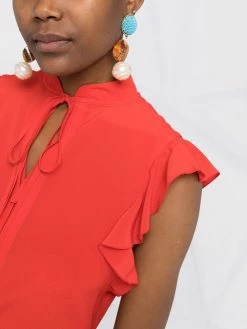 ETRO haut sans manches à volants