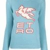 ETRO pull à logo Pegaso en intarsia