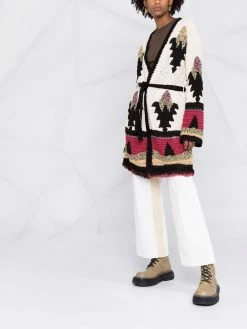 ETRO cardigan à taille ceinturée