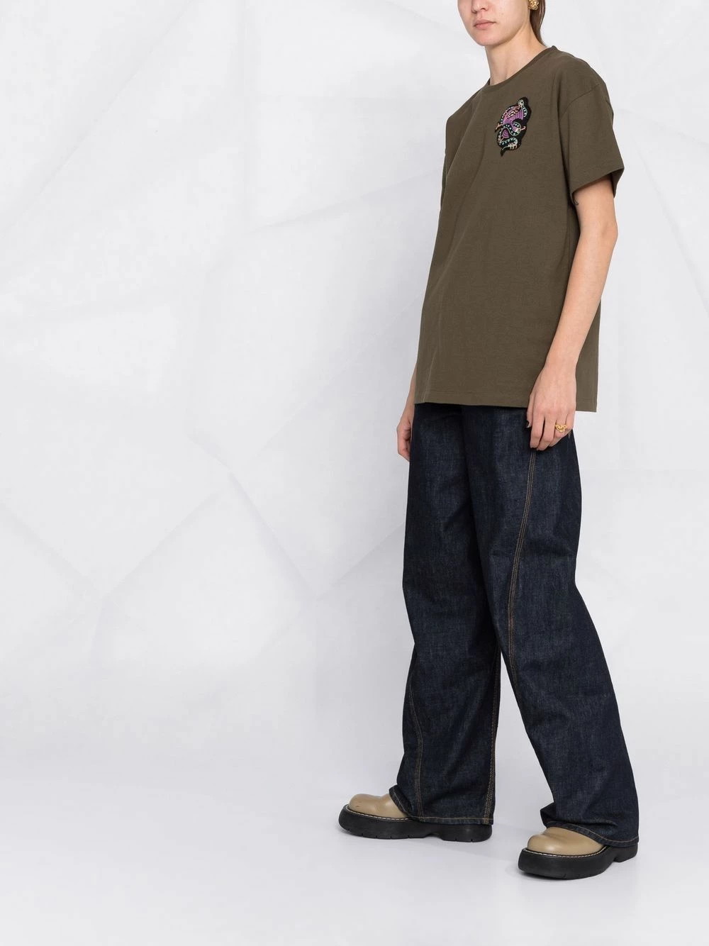 ETRO T shirt oversize à patch brodé de perles Garantie De Qualité 100% t-shirts & jerseys femme 4 ETRO t-shirt oversize à patch brodé de perles