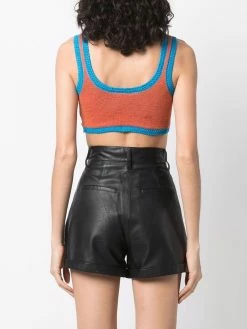 ETRO haut crop en maille bicolore