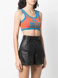 ETRO haut crop en maille bicolore