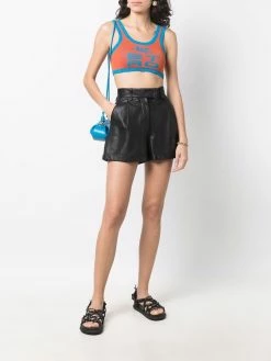 ETRO haut crop en maille bicolore