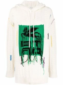 ETRO pull en maille torsadée à capuche