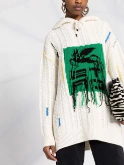 ETRO pull en maille torsadée à capuche