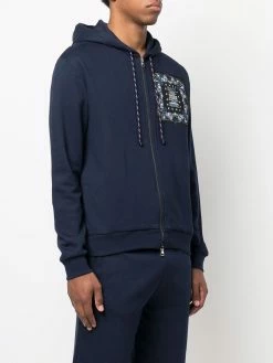 ETRO hoodie zippé à imprimé graphique