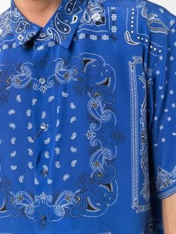 ETRO chemise en soie à imprimé cachemire