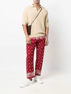 ETRO jean droit à imprimé cachemire