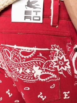 ETRO jean droit à imprimé cachemire