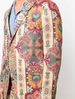 ETRO veste en lin à motif cachemire