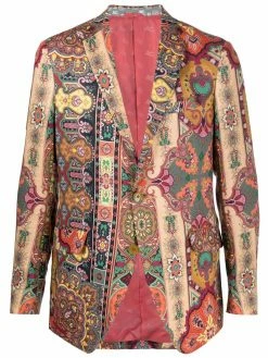 ETRO veste en lin à motif cachemire