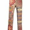 ETRO pantalon en lin à imprimé cachemire
