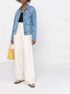 ETRO veste en jean à fleurs