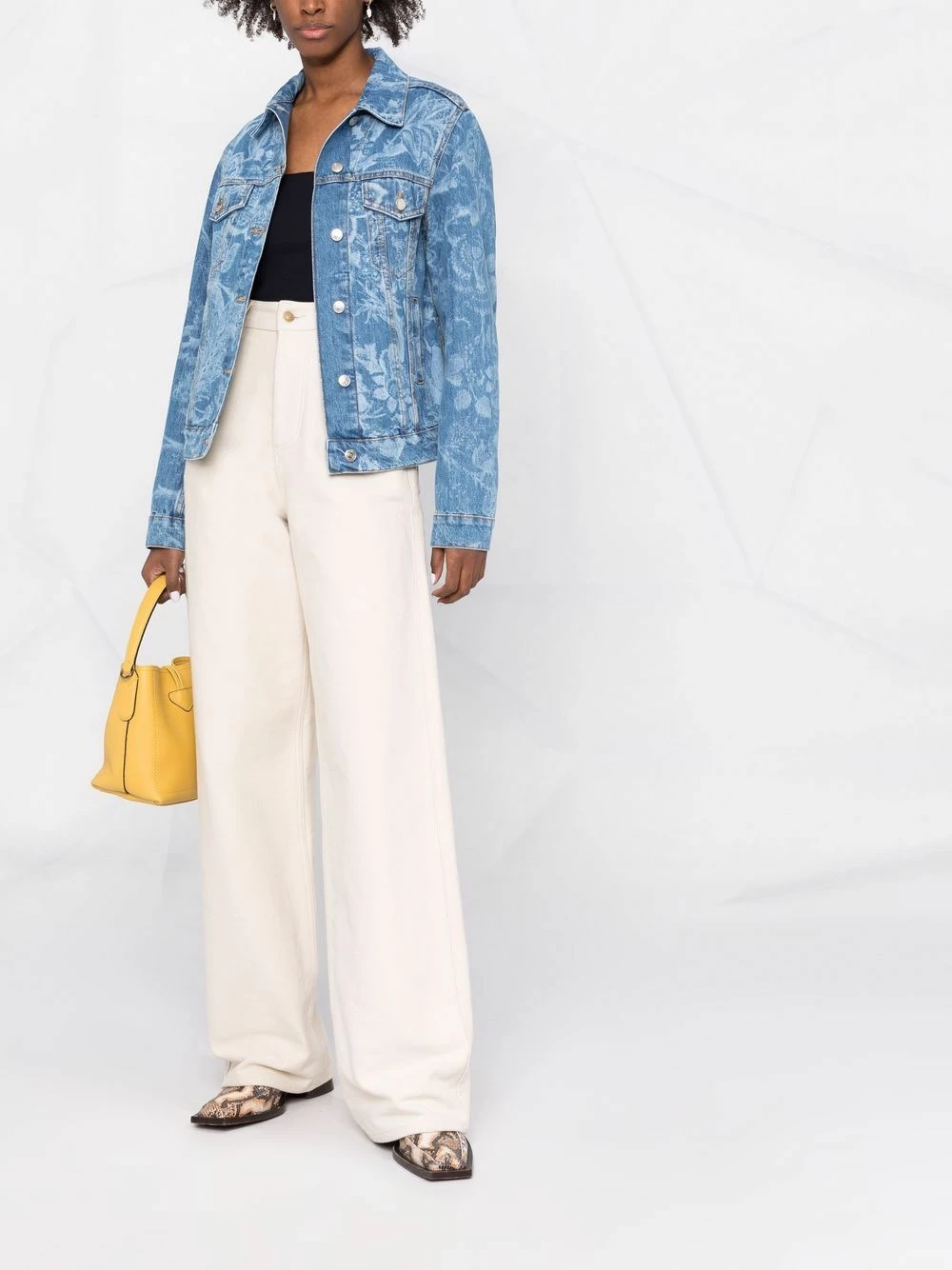 ETRO Veste en jean à fleurs Bas Prix vestes en jean femme 2 ETRO veste en jean à fleurs