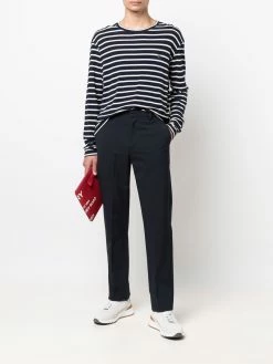 ETRO t-shirt rayé à logo brodé