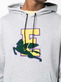 ETRO hoodie en coton à patch logo