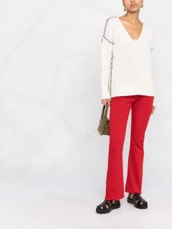 ETRO pull nervuré à coutures contrastantes