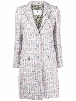 ETRO manteau en tweed