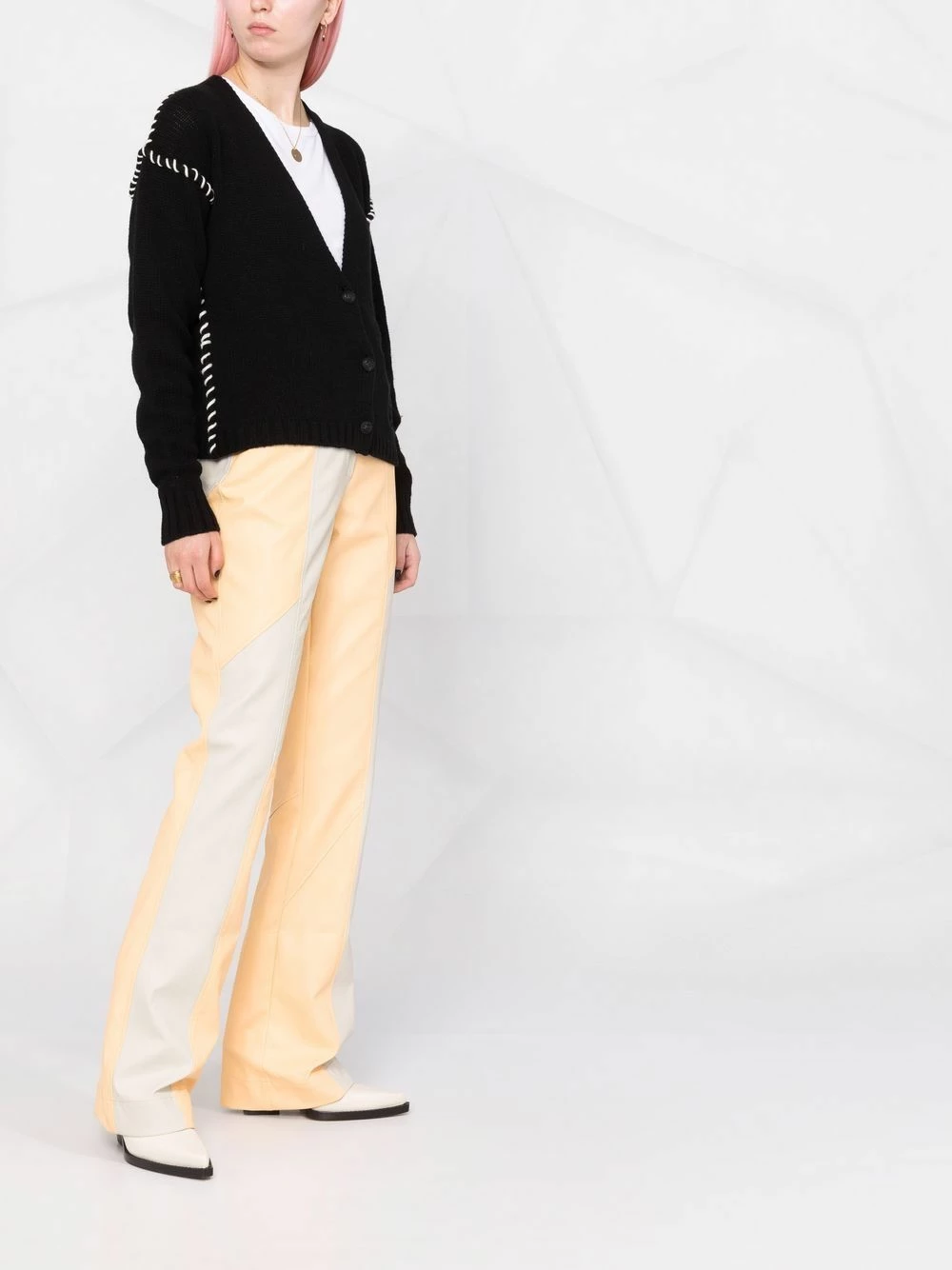 ETRO Prix Avantageux Cardigan nervuré à coutures contrastantes cardigans femme 4 ETRO cardigan nervuré à coutures contrastantes